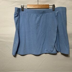 Abercrombie & Fitch Blue Wrap Mini Skirt Asymmetrical Casual